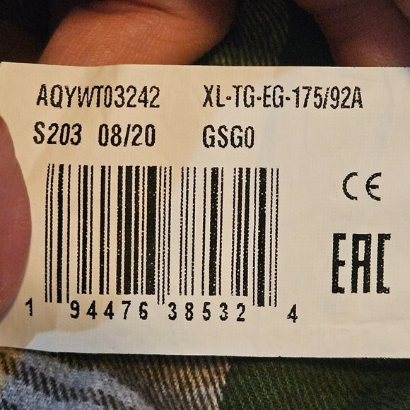 Quiksilver Mens Plaid Flannel Shirt Yellow/Green Long Sleeve Button-Up XL - Picture 15 of 16